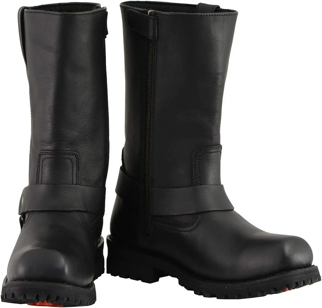 Milwaukee Leather Men's Classic Premium Leather Harness Motorcycle Boots Collection - 12
