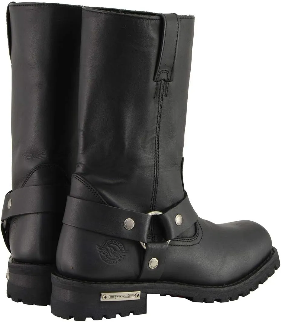 Milwaukee Leather Men's Classic Premium Leather Harness Motorcycle Boots Collection - 12