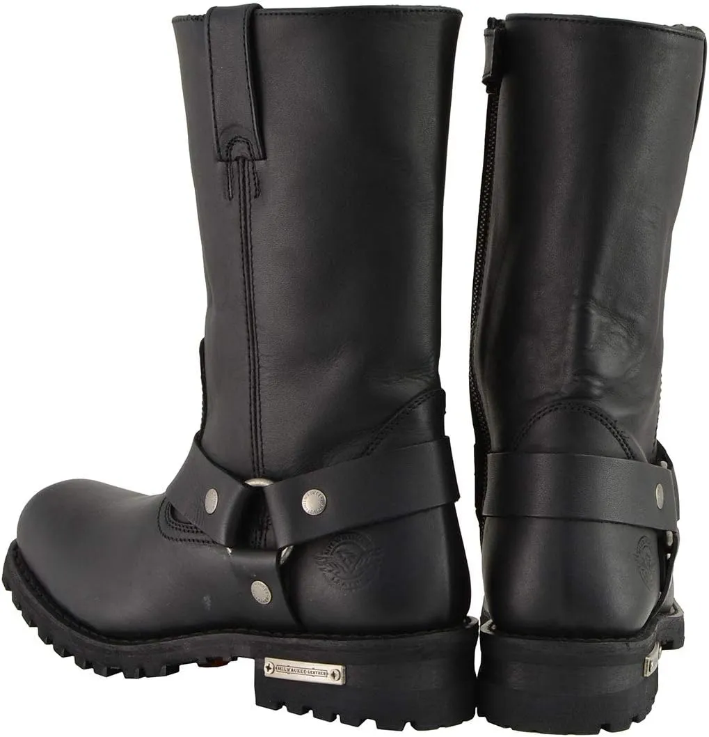 Milwaukee Leather Men's Classic Premium Leather Harness Motorcycle Boots Collection - 12