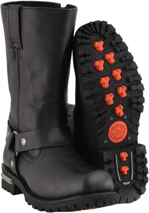 Milwaukee Leather Men's Classic Premium Leather Harness Motorcycle Boots Collection - 12