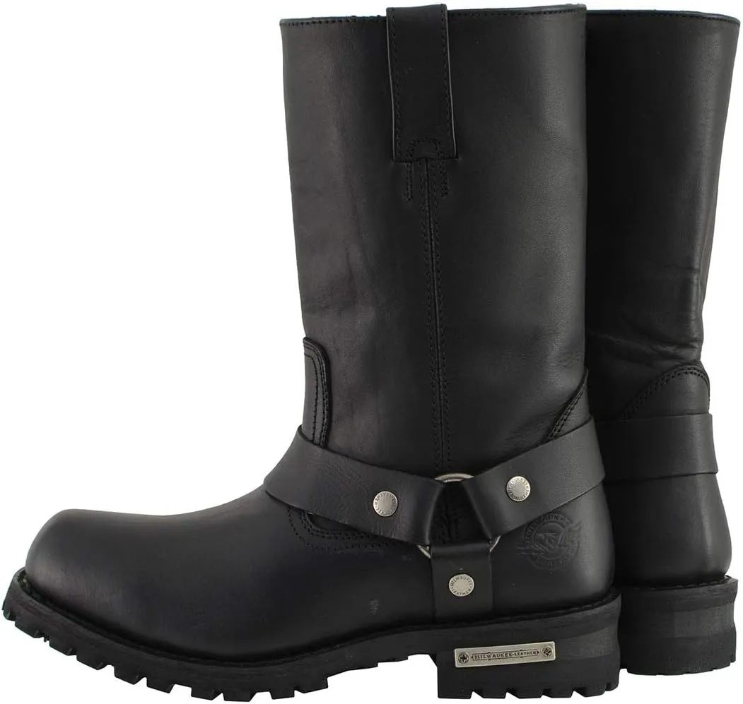 Milwaukee Leather Men's Classic Premium Leather Harness Motorcycle Boots Collection - 12