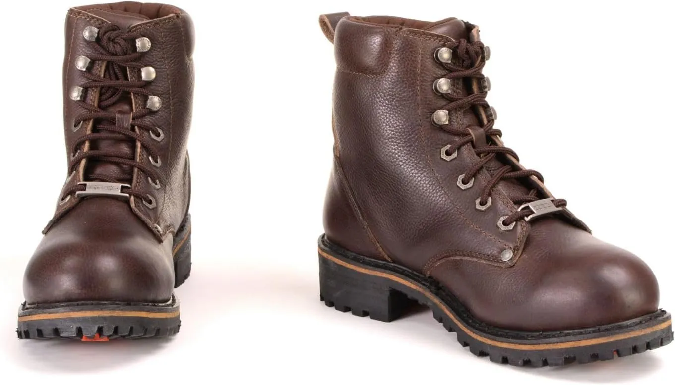 Milwaukee Leather Women's Premium Leather Lace-Up Motorcycle Rider Boots Collection MBL - 9.5