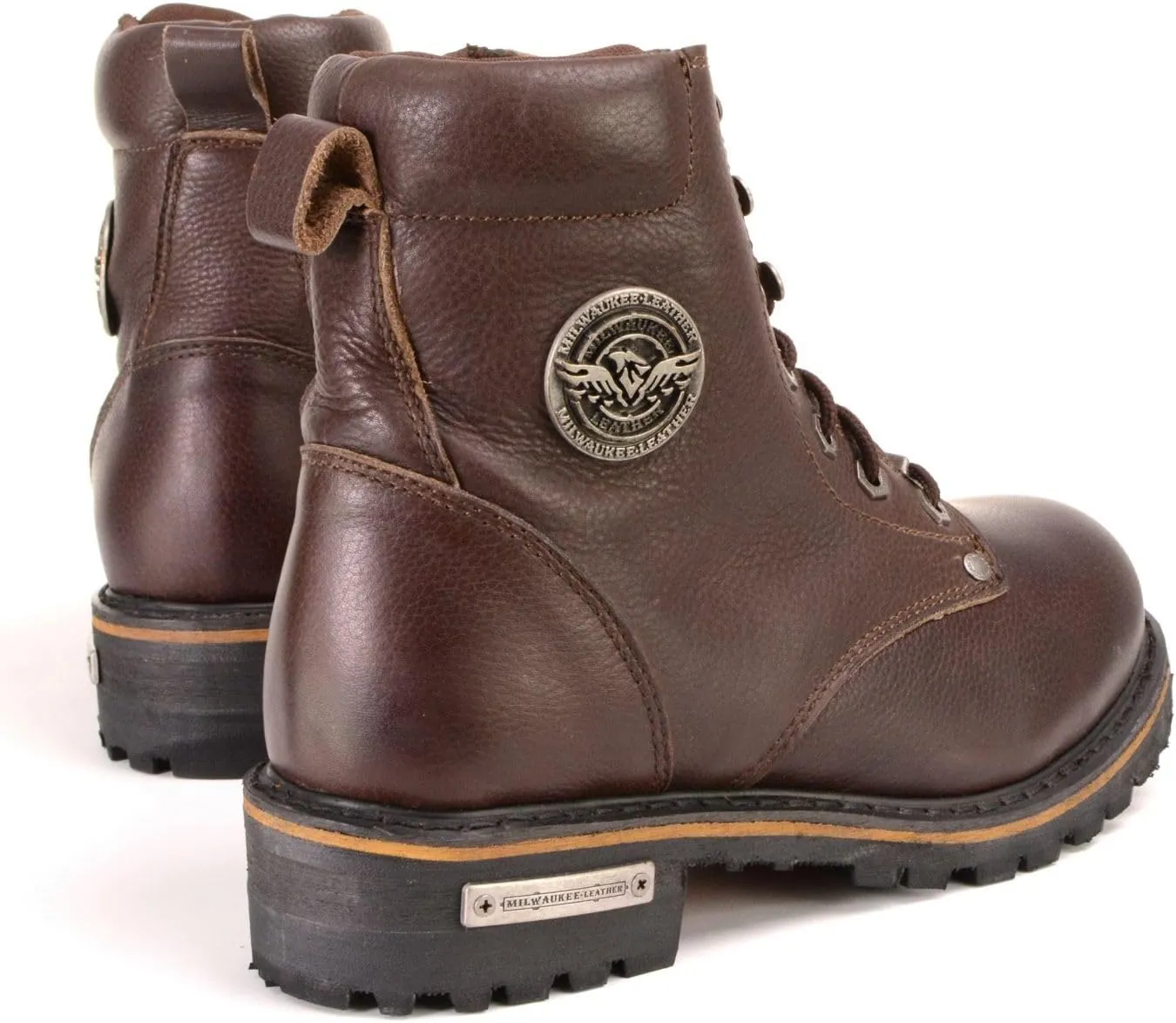 Milwaukee Leather Women's Premium Leather Lace-Up Motorcycle Rider Boots Collection MBL - 9.5