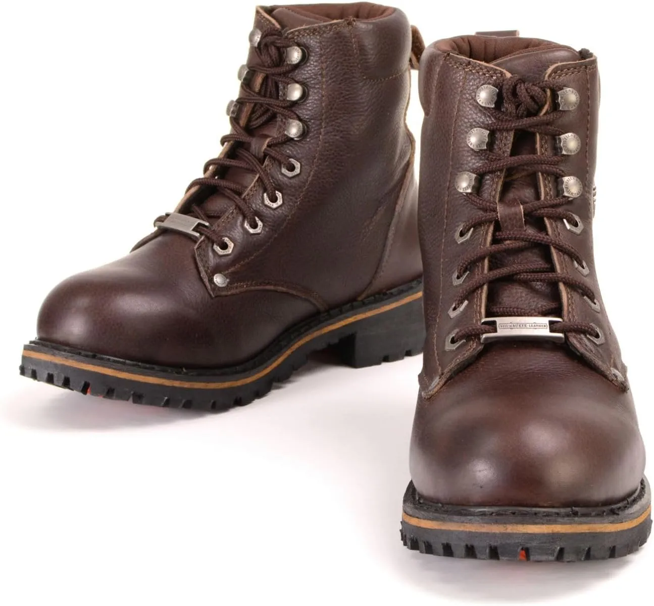 Milwaukee Leather Women's Premium Leather Lace-Up Motorcycle Rider Boots Collection MBL - 9.5