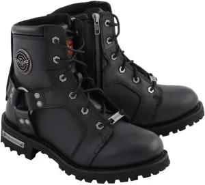 Milwaukee Leather Women's Premium Leather Motorcycle Harness Boots Collection MBL - 8.5