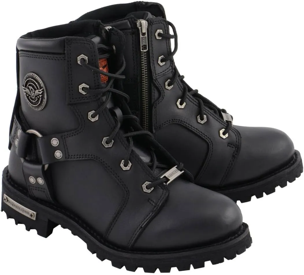 Milwaukee Leather Women's Premium Leather Motorcycle Harness Boots Collection MBL - 8.5