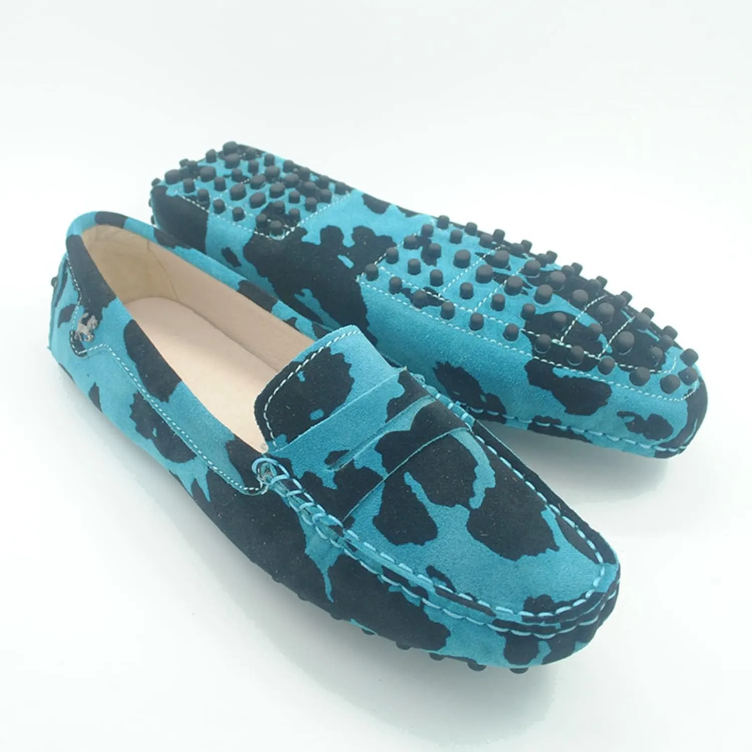 Minishion Women's Casual Loafers Suede Comfortable Driving Shoes YB9603