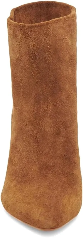 miss left Women Classic Kitten Heel Ankle Boots Pointed Toe Low Heel Wide Calf Pull On Booties Stylish Party Casual Shoes Size 4-16 US
