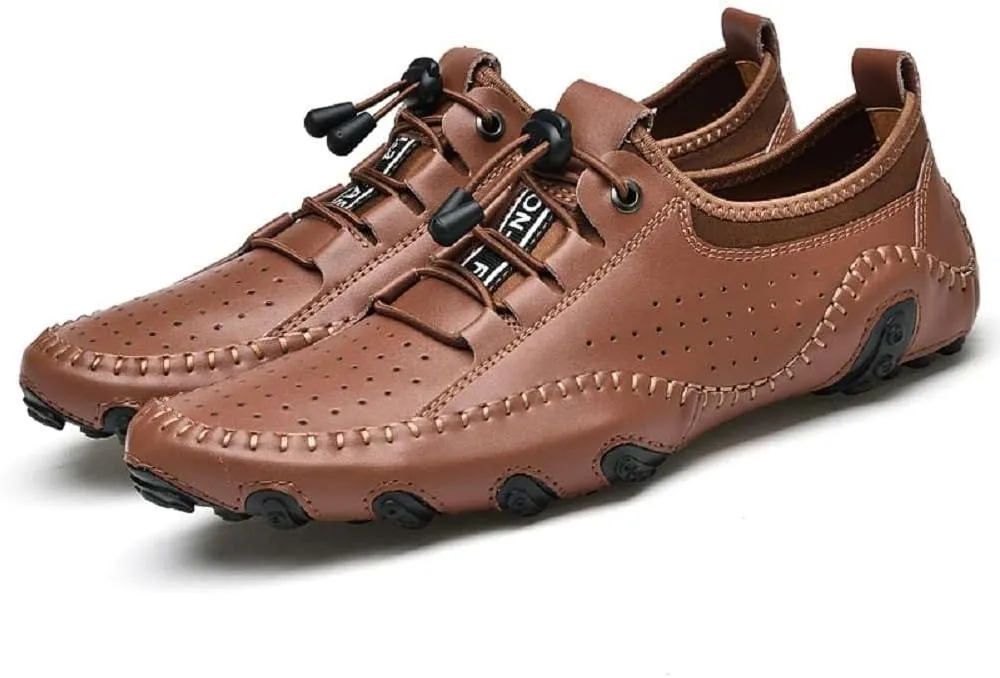 mitvr Men’s Casual Leather Loafers Shoes Penny Loafers Moccasin Flats Boat Shoes