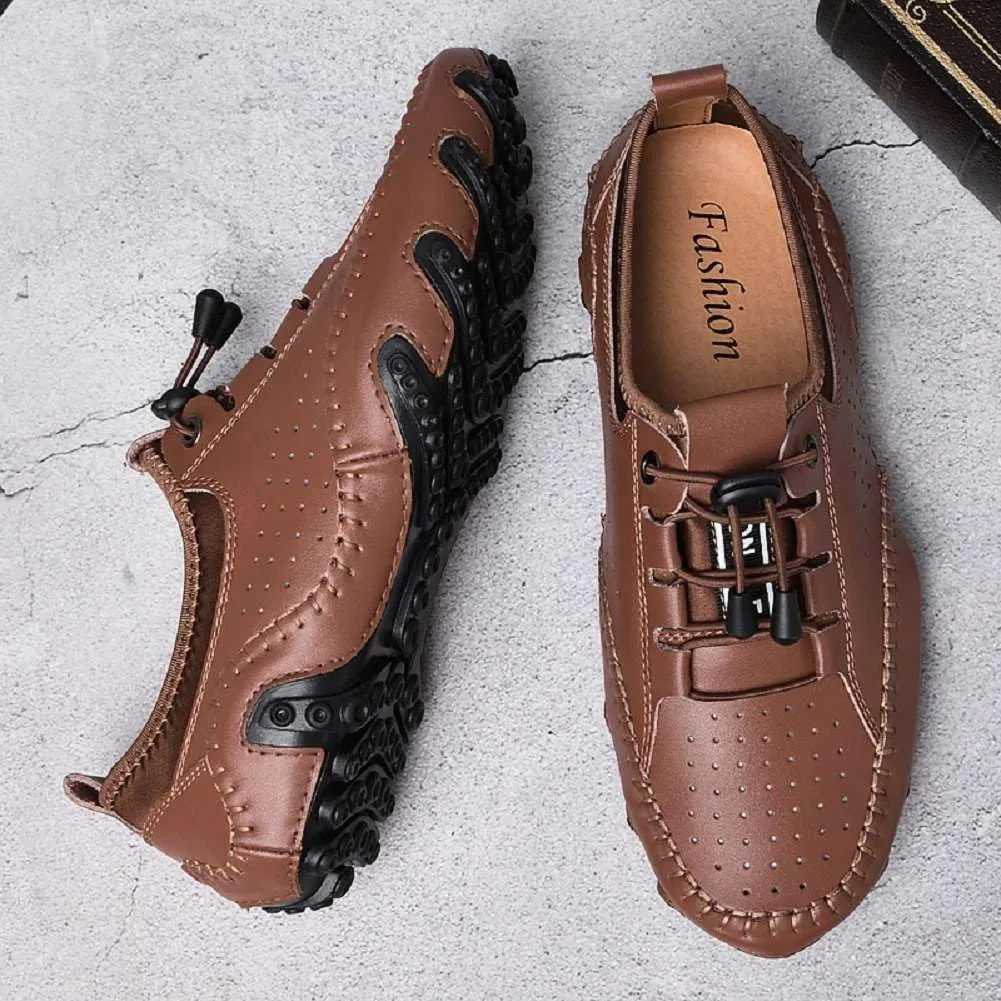 mitvr Men’s Casual Leather Loafers Shoes Penny Loafers Moccasin Flats Boat Shoes
