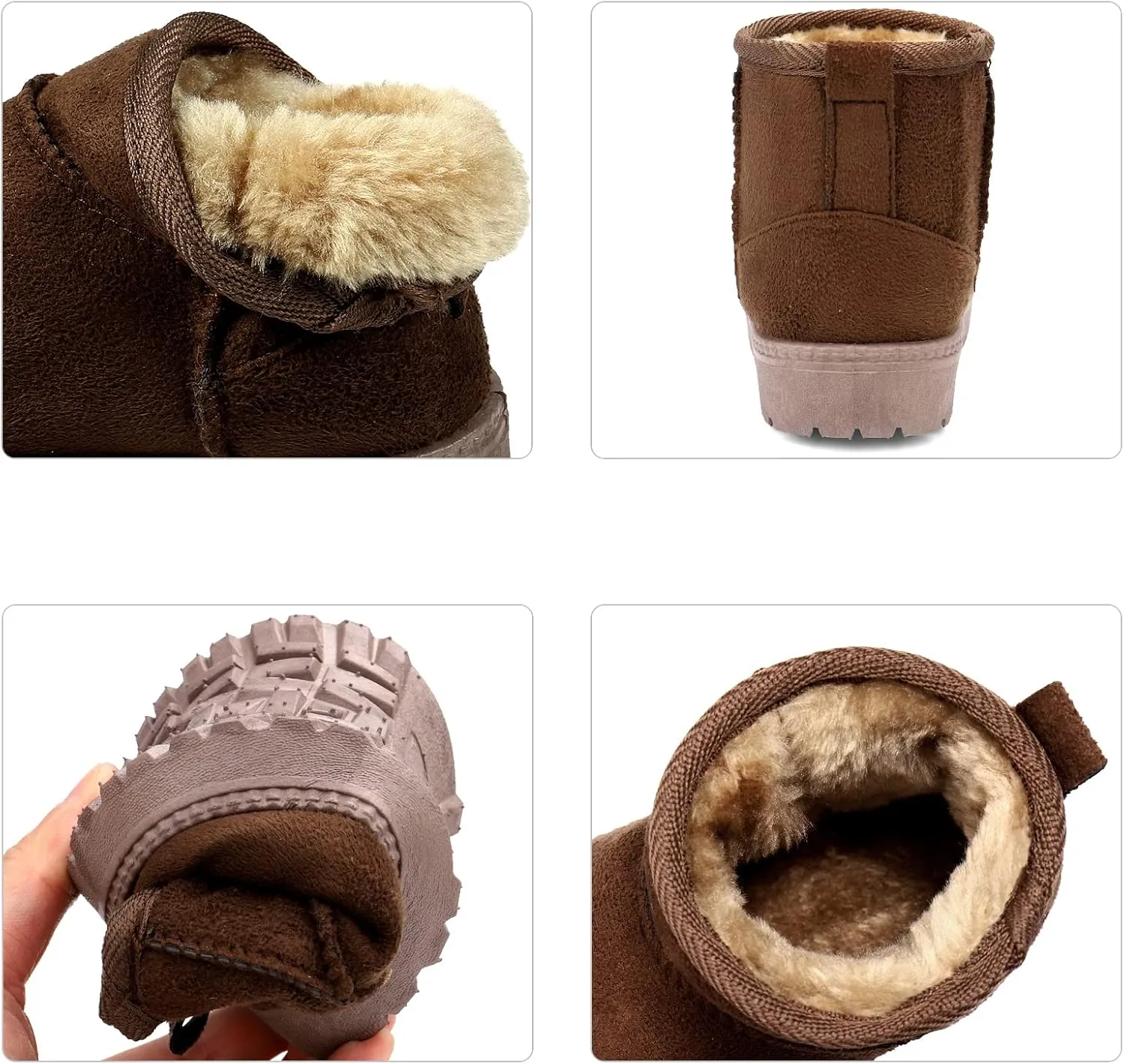 MK MATT KEELY Winter Boots Boys Girls Soft Warm Shoes Toddler Black Snow Boots (Toddler/Little Kid)