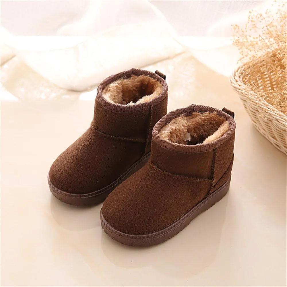 MK MATT KEELY Winter Boots Boys Girls Soft Warm Shoes Toddler Black Snow Boots (Toddler/Little Kid)