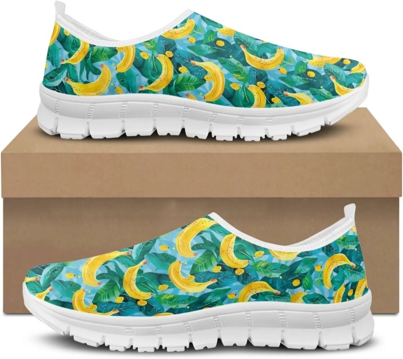 Modysero Womens Slip On Shoes Fashion Funny No Lace Tennis Shoes Women Walking Sneakers for Ladies Daily Sneaker Low Top