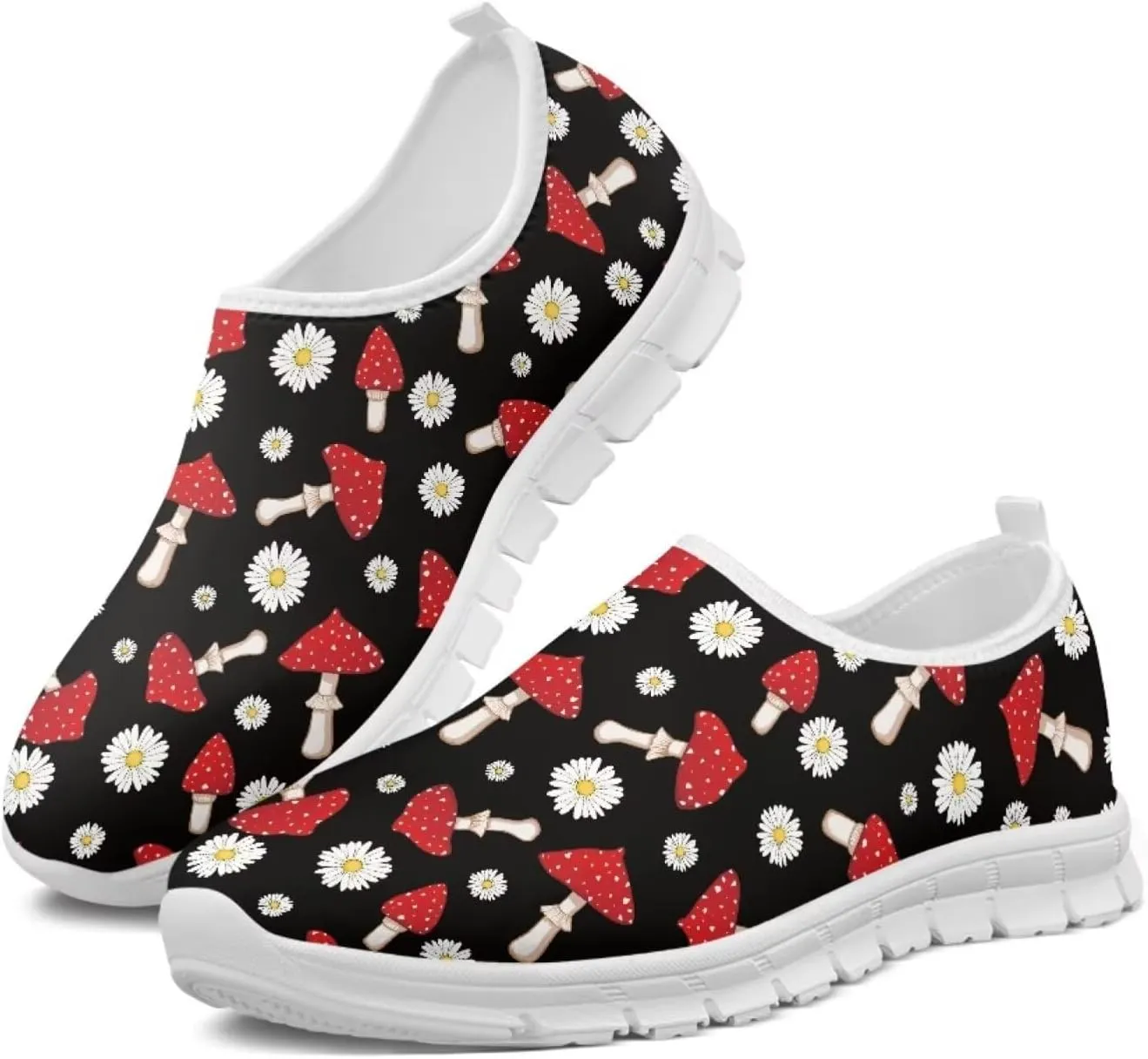 Modysero Womens Slip On Shoes Fashion Funny No Lace Tennis Shoes Women Walking Sneakers for Ladies Daily Sneaker Low Top
