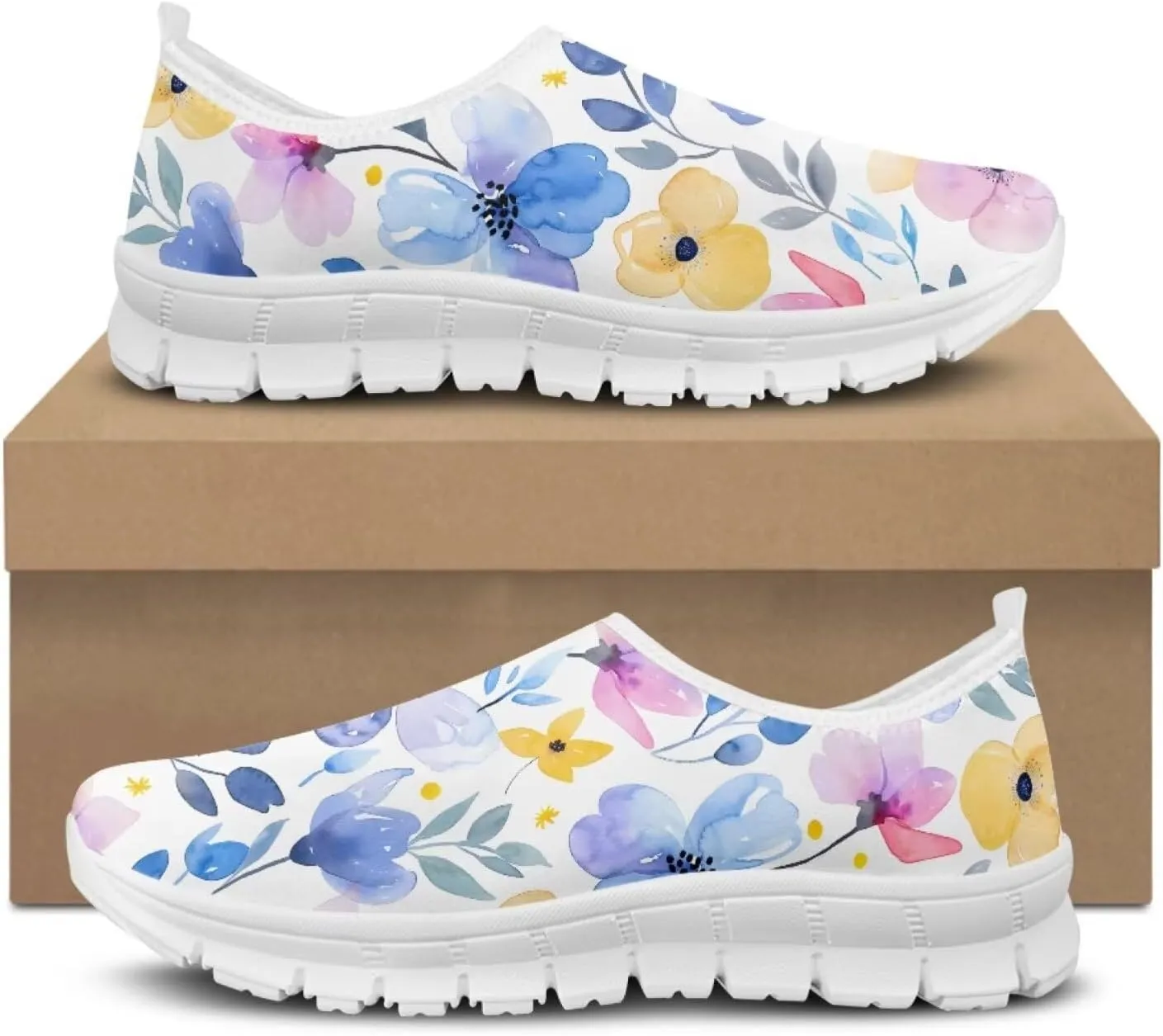 Modysero Womens Slip On Shoes Fashion Funny No Lace Tennis Shoes Women Walking Sneakers for Ladies Daily Sneaker Low Top