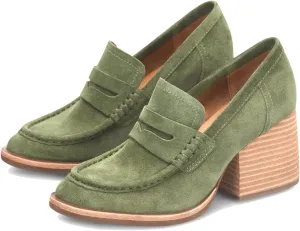 MOOMMO Women's Chunky Platform Loafers Pumps Round Closed Toe Slip On Penny Loafers Block High Heels Suede Oxford Shoes Formal Classic Thick Heel Dress Loafer Office Ladies Vintage Comfort 4-11 M US