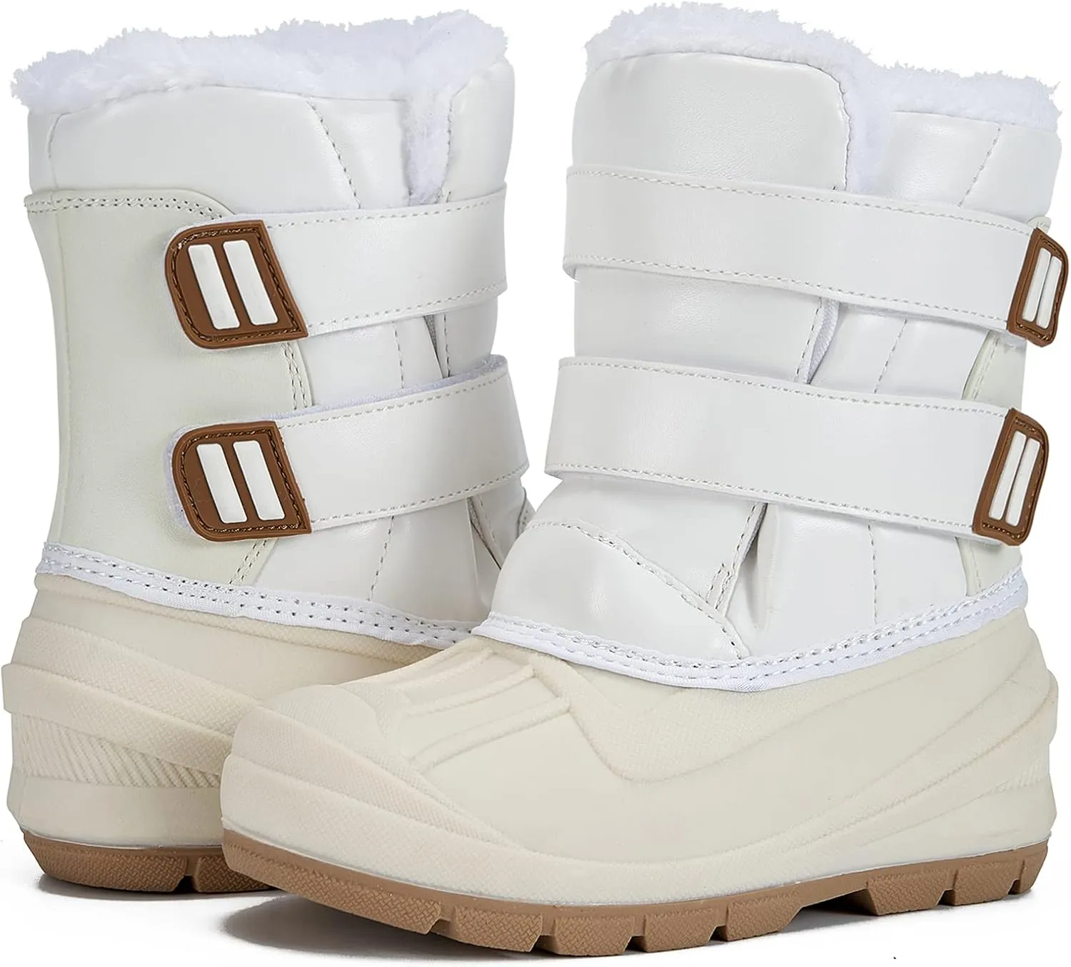 MORENDL Toddler Winter Snow Boots Waterproof Insulated Faux Fur Boys Girls Hiking Boots (Toddler/Little Kid)