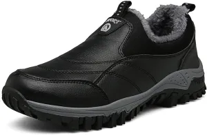 Myallfeet Men's Winter Outdoor Sports Plush Loafers Cotton Shoes Fashionable Casual Fur Insulated and Anti Slip Snow Shoes