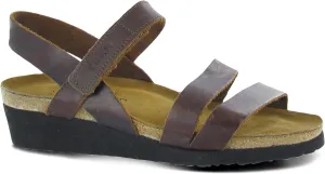 NAOT Kayla Women's Sandals – 3-Strap Support with Backstrap, Cork-Latex Footbed, Arch Support – Comfortable for All-Day Walking Buffalo Leather 11-11.5 N-M US