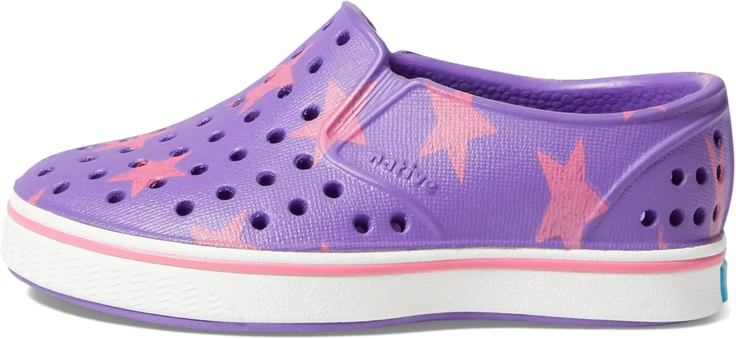 Native Shoes Kids Miles Sugarlite Print Sneakers for Toddler - Perforated Upper with Colorful Prints, and Round Toe Design