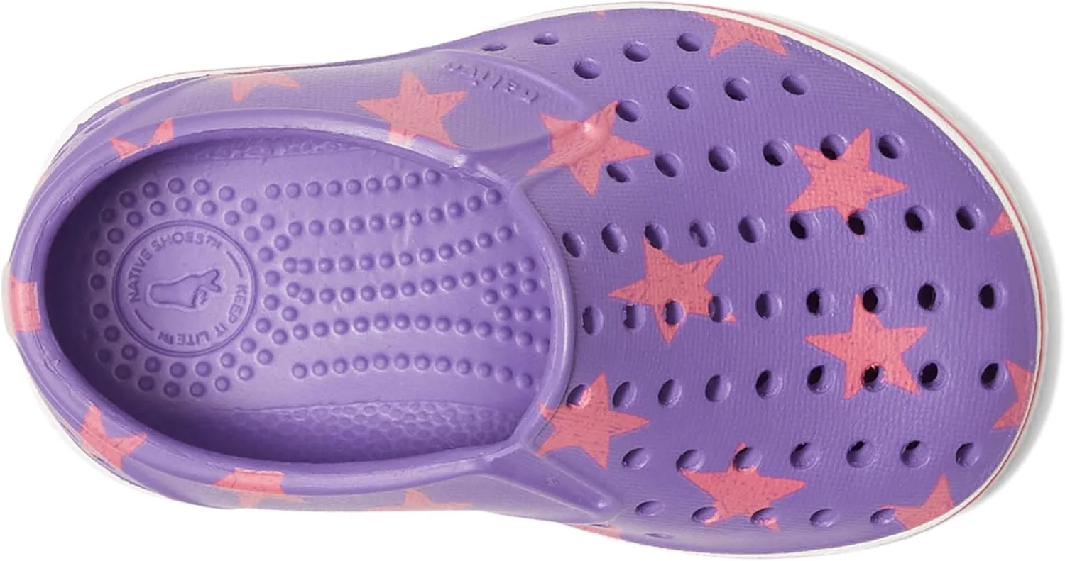 Native Shoes Kids Miles Sugarlite Print Sneakers for Toddler - Perforated Upper with Colorful Prints, and Round Toe Design