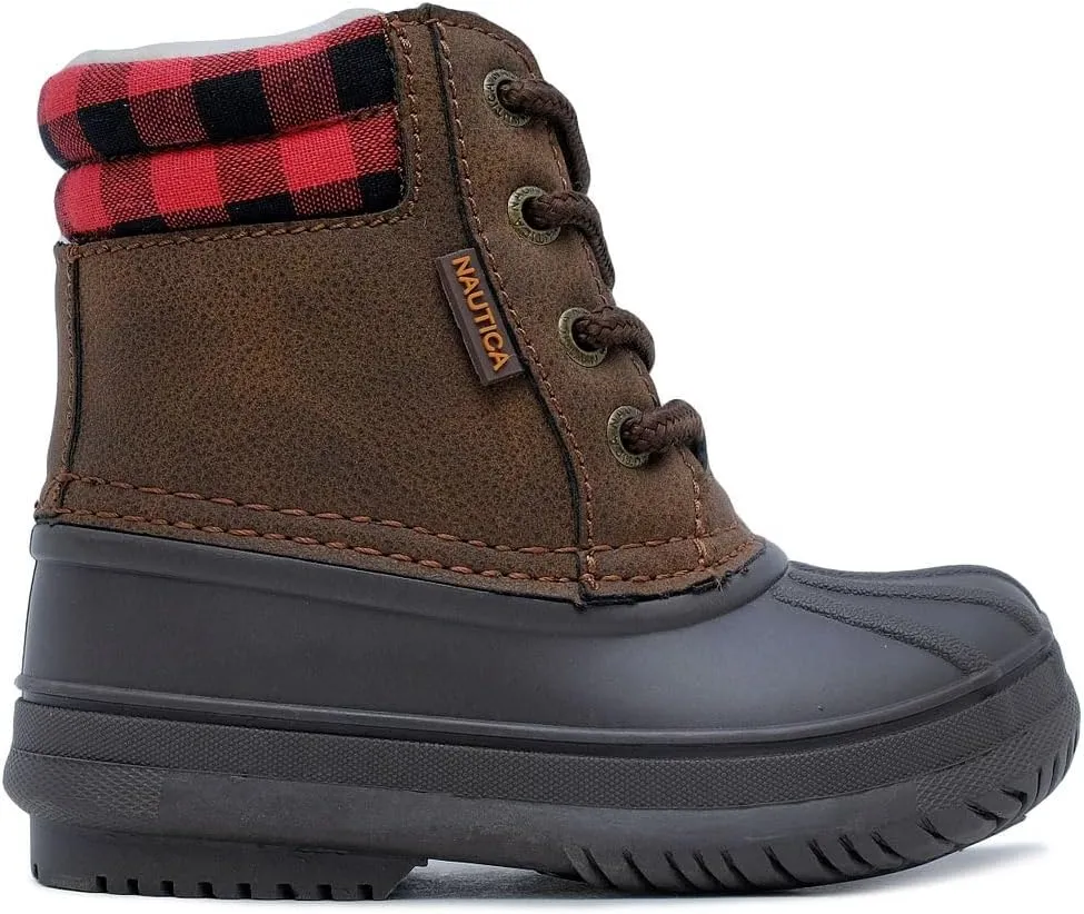 Nautica Kids Boys & Girls Duck Boots Kids Waterproof Rain Snow Boots Insulated Winter Boots (Toddler/Little/Big Kid)