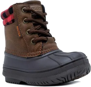 Nautica Kids Boys & Girls Duck Boots Kids Waterproof Rain Snow Boots Insulated Winter Boots (Toddler/Little/Big Kid)