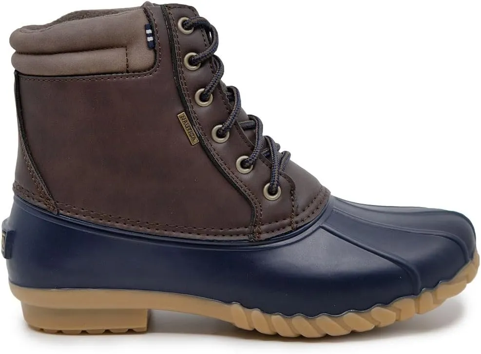 Nautica Mens Duck Boots Waterproof Shell Insulated Snow & Rain Boot -Lace-Up Winter Shoe- Channing (Wide/Medium Width)