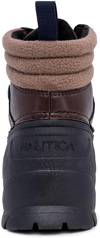 Nautica Mens Duck Boots Waterproof Shell Insulated Snow & Rain Boot -Lace-Up Winter Shoe- Channing (Wide/Medium Width)