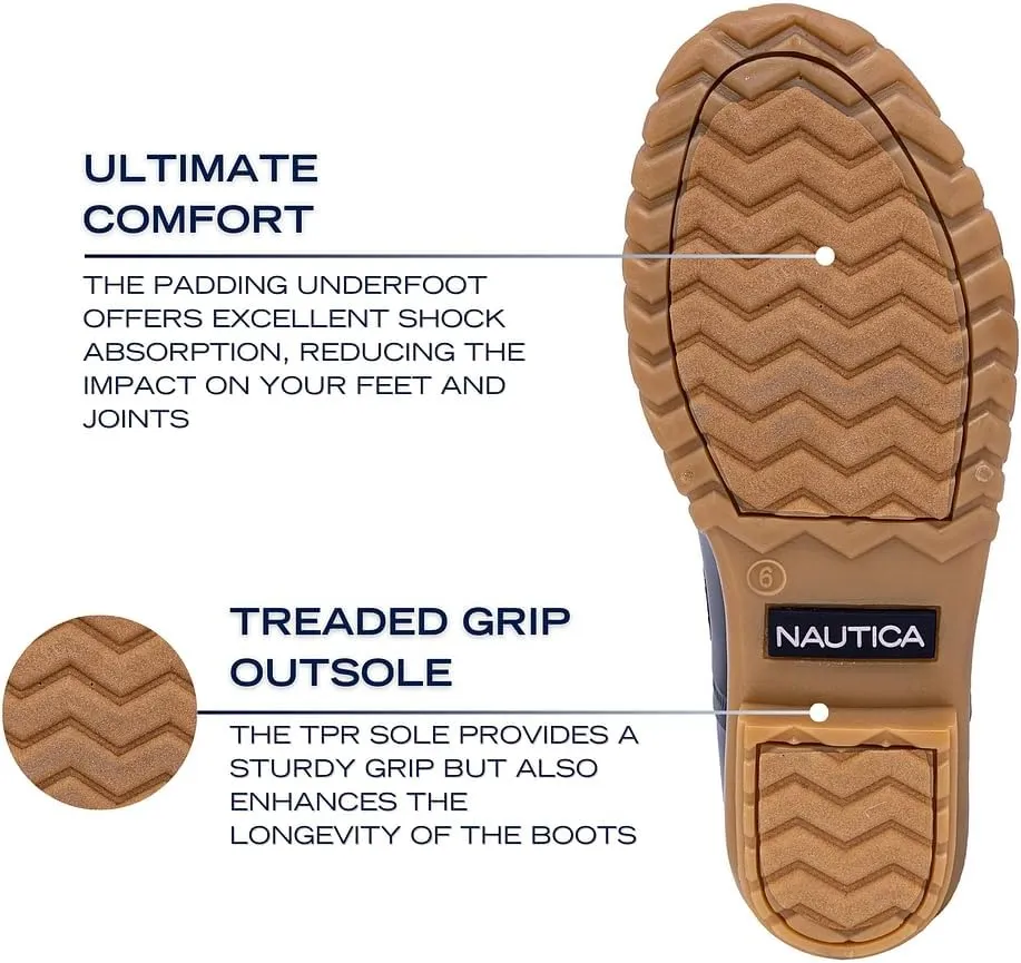 NAUTICA Women's Lace-Up Winter Snow & Rain Boots - Water-Resistant Insulated Boots with Cozy Faux Fur Lining for Warmth and Comfort - Glenoak