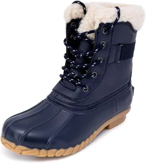 NAUTICA Women's Lace-Up Winter Snow & Rain Boots - Water-Resistant Insulated Boots with Cozy Faux Fur Lining for Warmth and Comfort - Glenoak