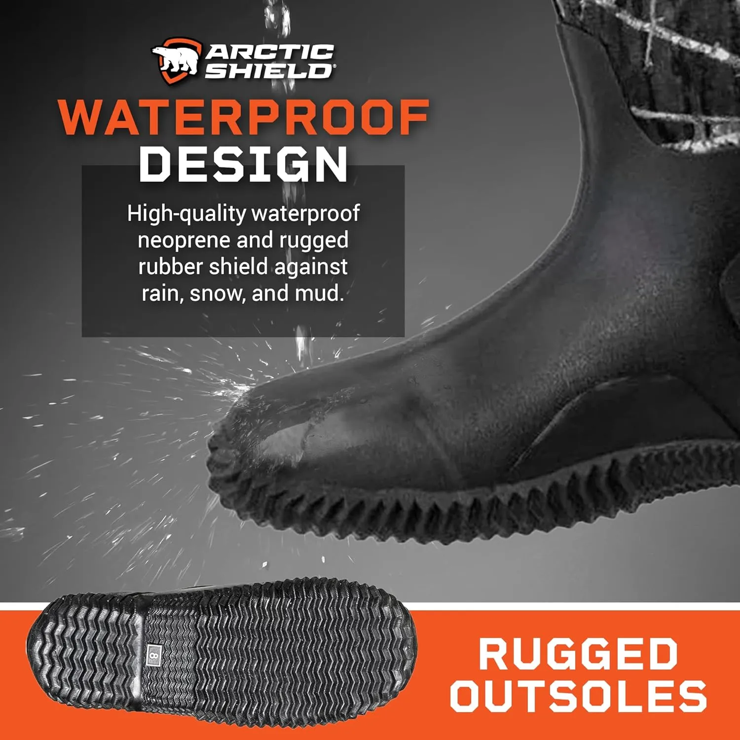Neoprene Heavy Duty Rubber Boots for Men & Women - Durable Footwear Rain Boots - Insulated Waterproof Outdoor Boots for Hunting, Mud, Fishing, Gardening & Farming