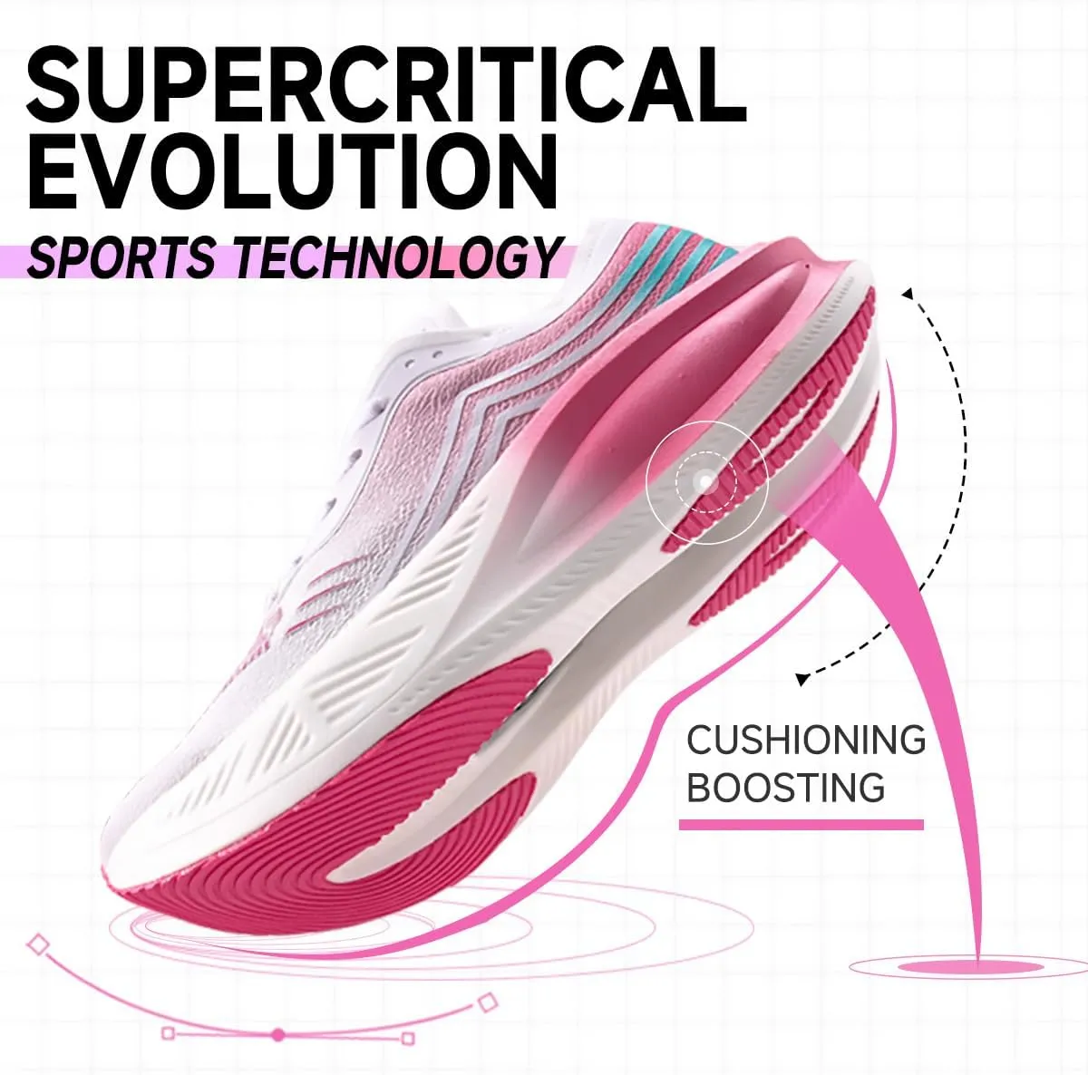 New Carbon Plate Running Shoes for Men Breathable Cushioning Sports Non-Slip PB Lightweight Rebound Road Sneakers