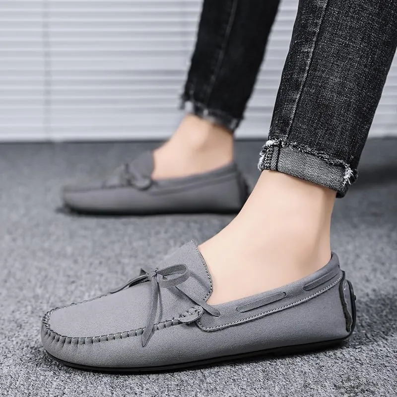 New Mens Loafers Suede Vegan Leather Moccasins Driving Loafers Anti-Slip Comfortable Resistant Fashion Slip On