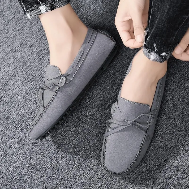 New Mens Loafers Suede Vegan Leather Moccasins Driving Loafers Anti-Slip Comfortable Resistant Fashion Slip On