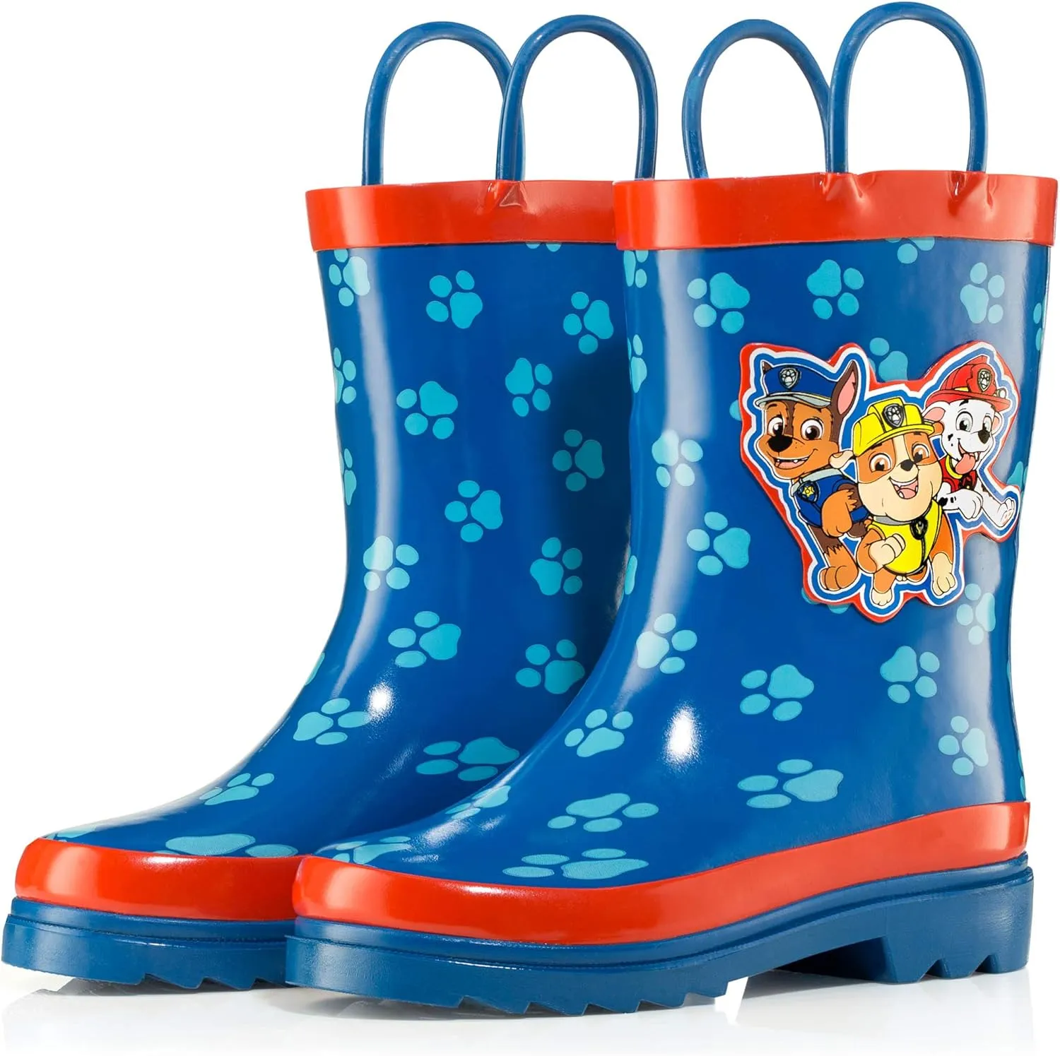 Nickelodeon Kids Boys' Paw Patrol Character Printed Waterproof Easy-On Rubber Rain Boots (Toddler/Little Kids)