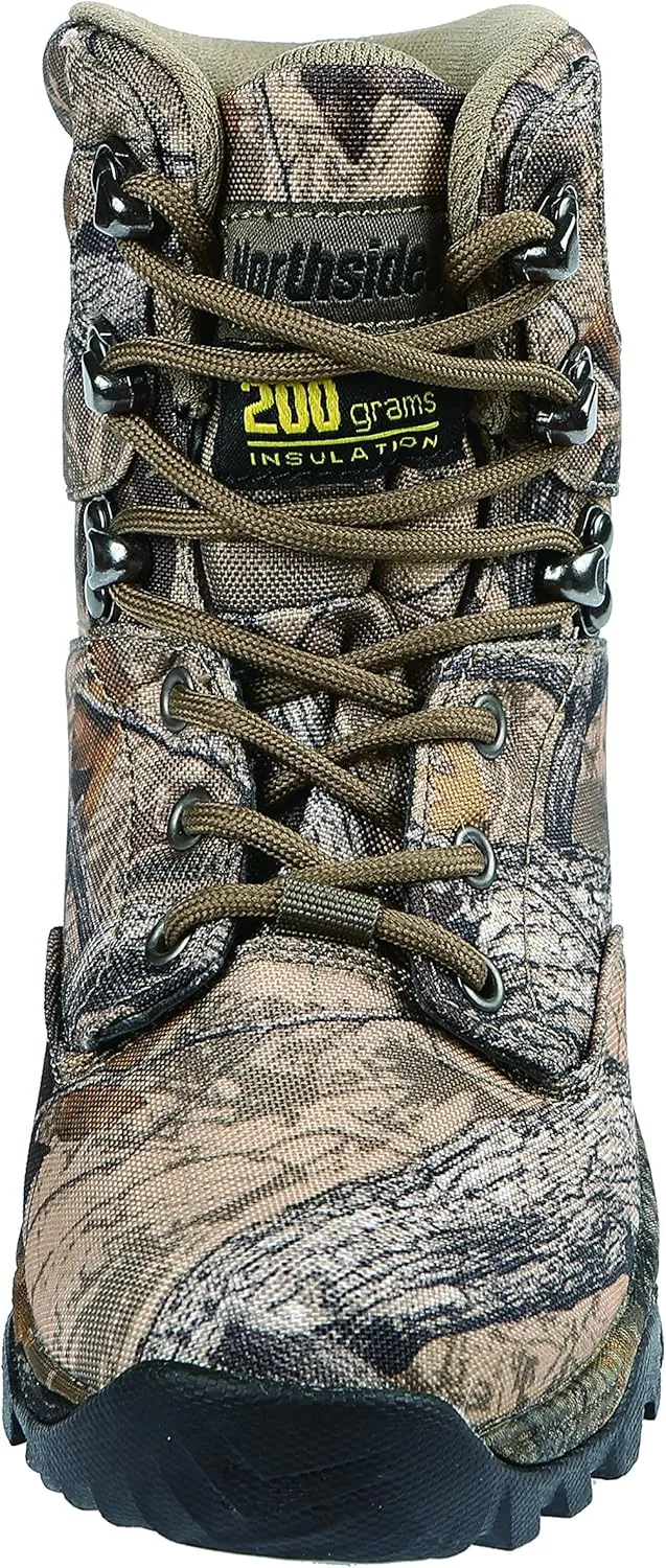 Northside Crossite Boots for Kids | Boys Waterproof Camo Hunting Boots | Insulated, Padded Collar | Mid-Calf | Cushioned EVA Insole | Rubber Traction Outsole - Durable Outdoor Footwear