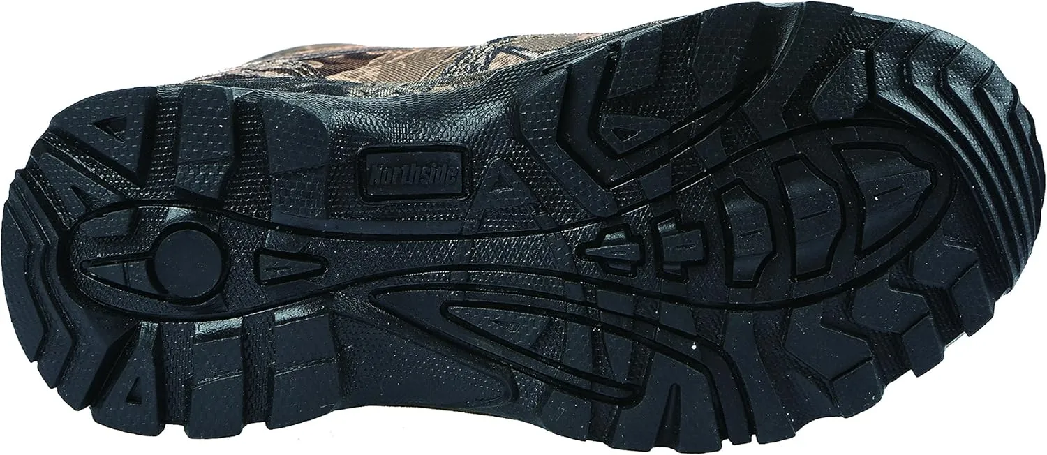 Northside Crossite Boots for Kids | Boys Waterproof Camo Hunting Boots | Insulated, Padded Collar | Mid-Calf | Cushioned EVA Insole | Rubber Traction Outsole - Durable Outdoor Footwear