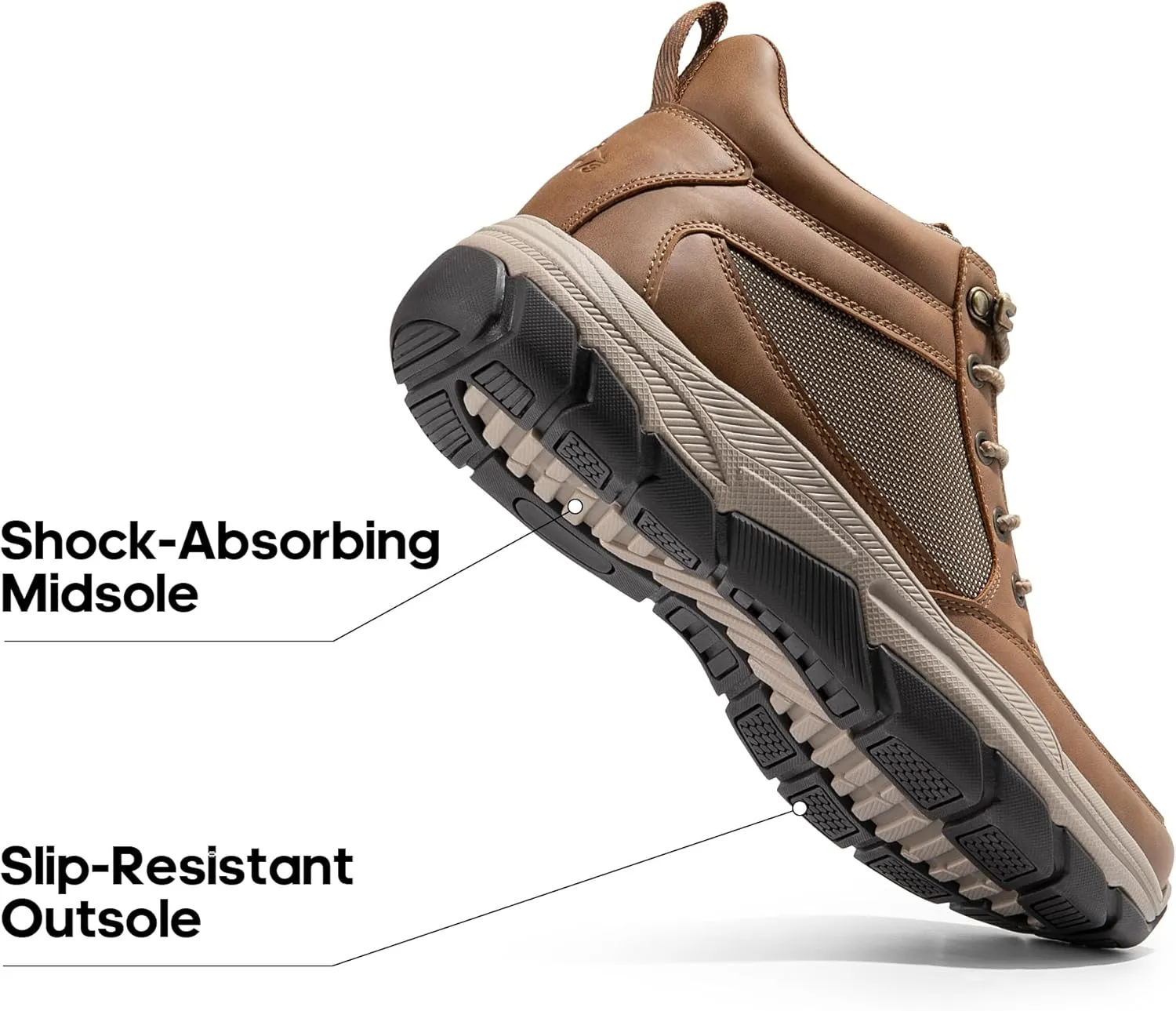 NORTIV 8 Men's Hiking Boots Lightweight Fashion Casual Chukka Ankle Boots Elevation