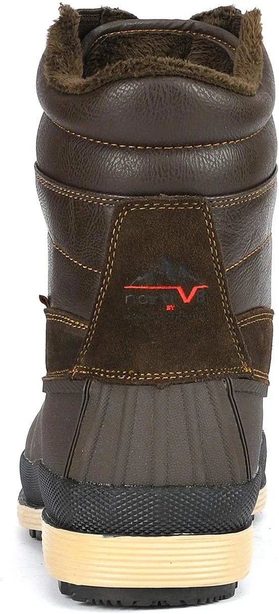 NORTIV 8 Men's Insulated Waterproof Winter Snow Boots Warm Outdoor Boots for Cold Weather