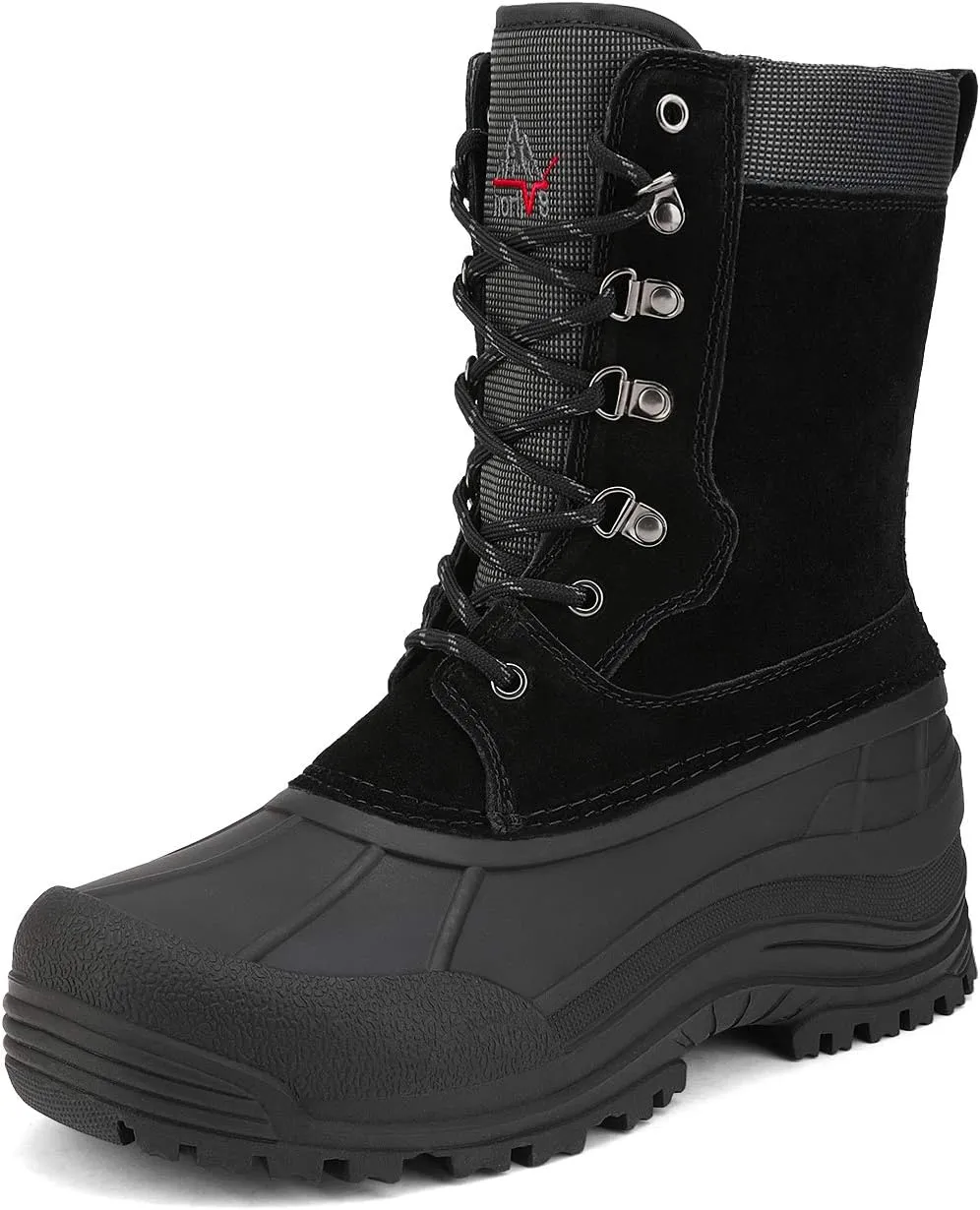 NORTIV 8 Men's Insulated Waterproof Winter Snow Boots