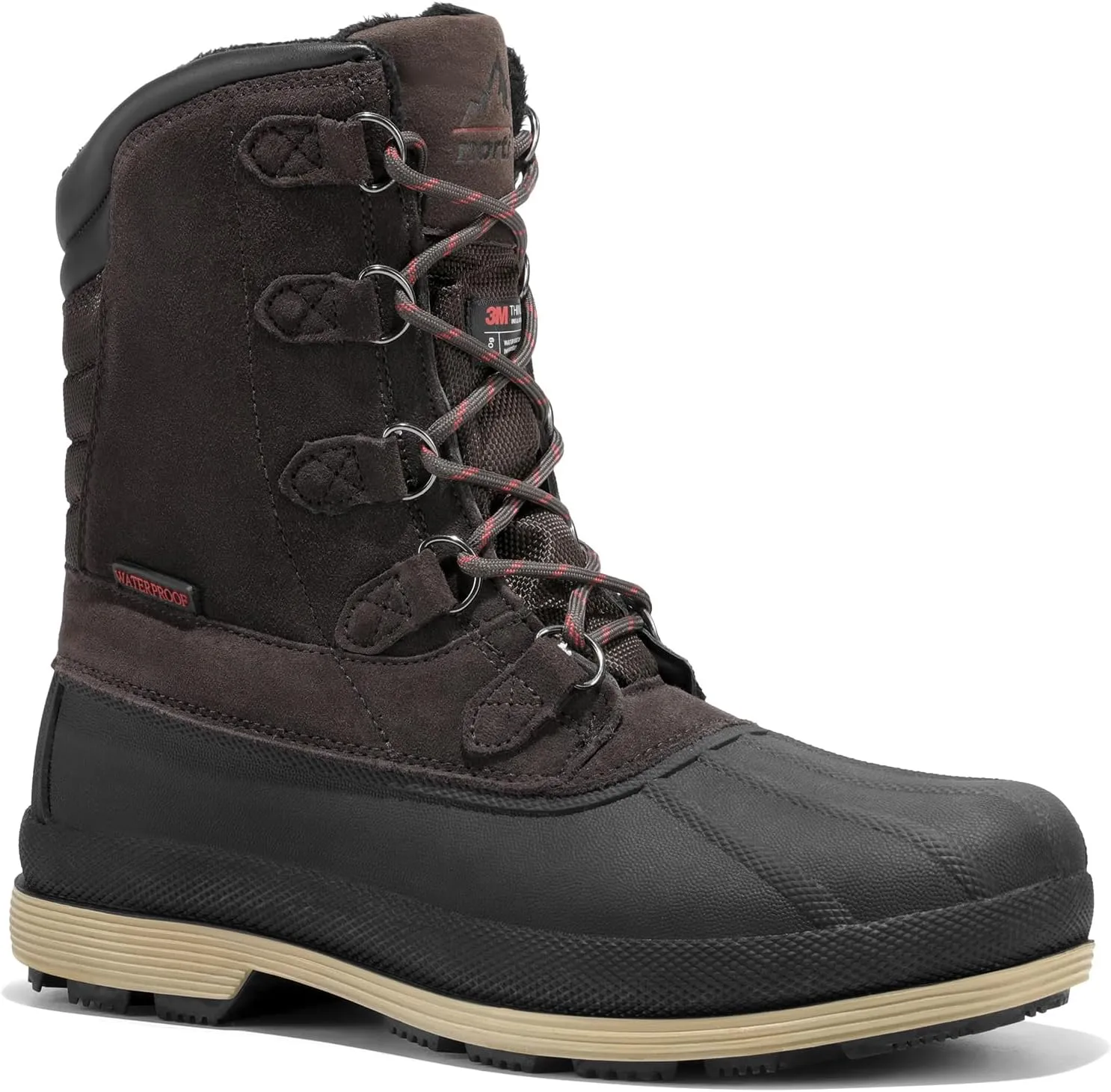 NORTIV 8 Men's Insulated Waterproof Work Winter Snow Boots