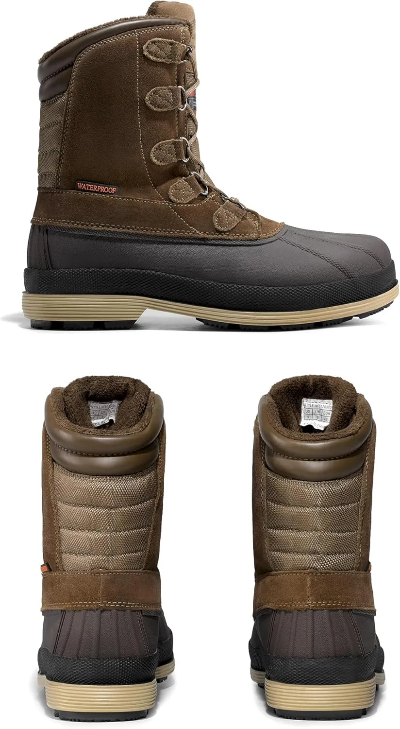 NORTIV 8 Men's Insulated Waterproof Work Winter Snow Boots