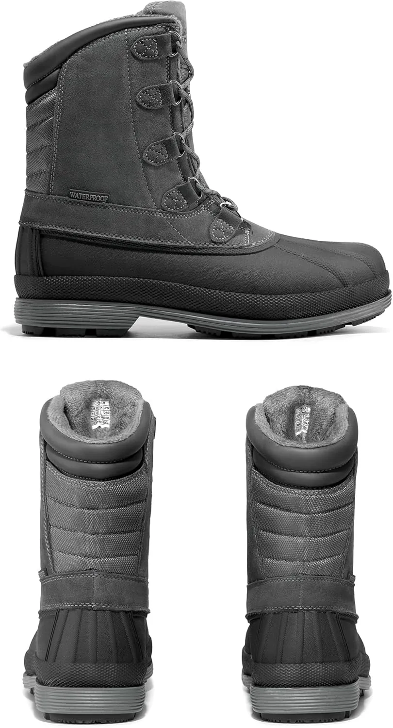 NORTIV 8 Men's Insulated Waterproof Work Winter Snow Boots