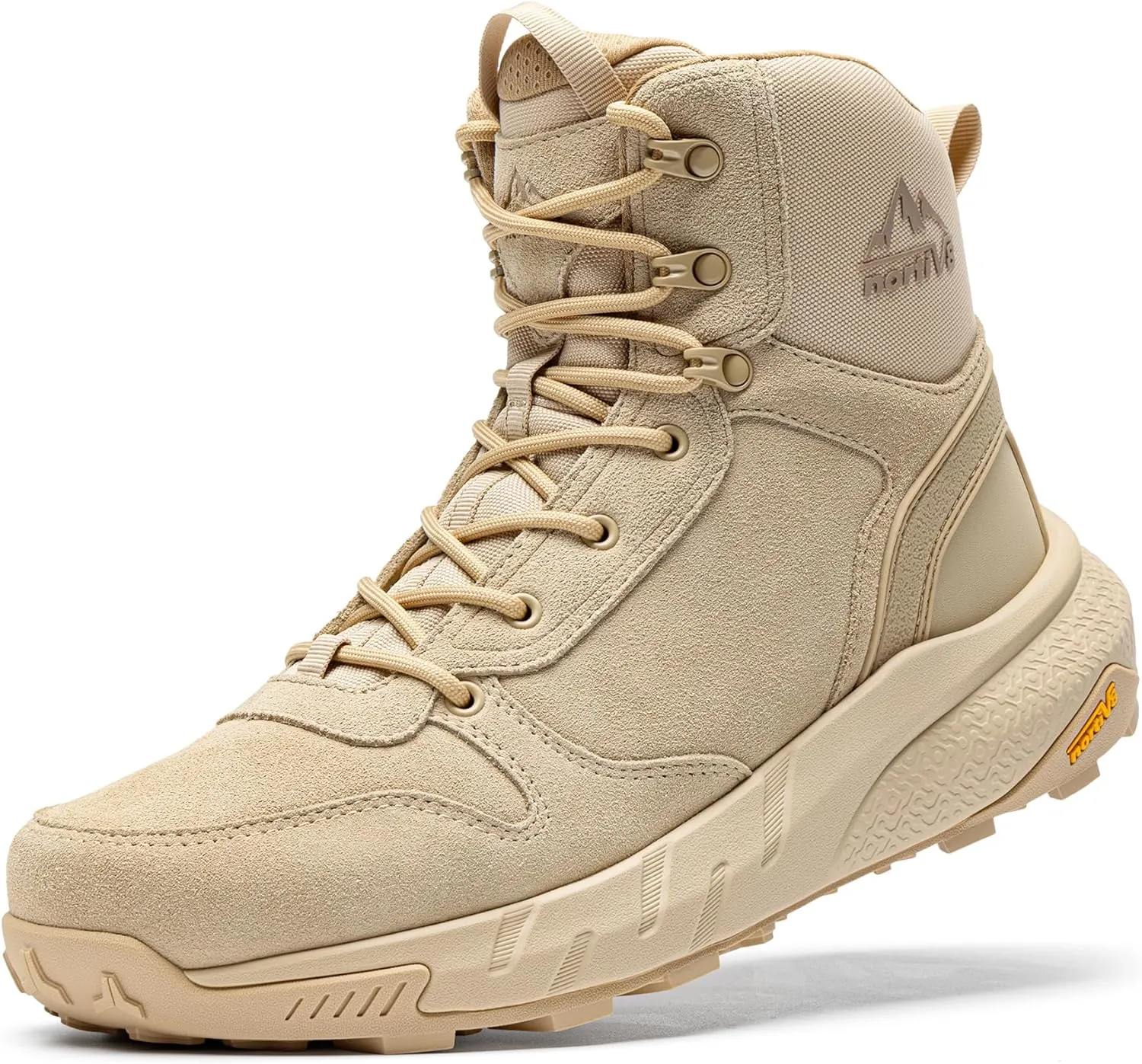 NORTIV 8 Men's Military Tactical Boot Lightweight Comfortable Boots for Work All Day Side Zipper Motorcycle Combat Hiking Boots 8 Inches Metrostrike
