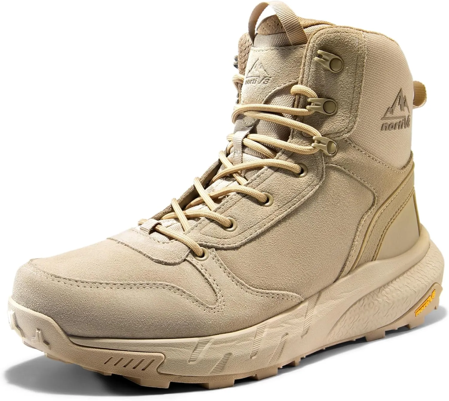 NORTIV 8 Men's Military Tactical Boot Lightweight Comfortable Boots for Work All Day Side Zipper Motorcycle Combat Hiking Boots 8 Inches Metrostrike