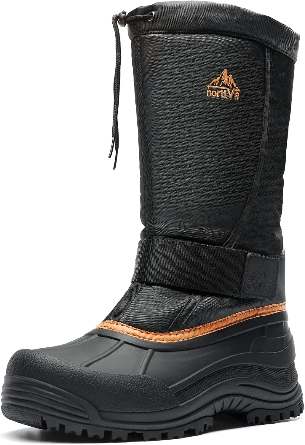 NORTIV 8 Men's Waterproof Hiking Winter Snow Boots Insulated Fur Liner Lightweight Outdoor Tall Boots