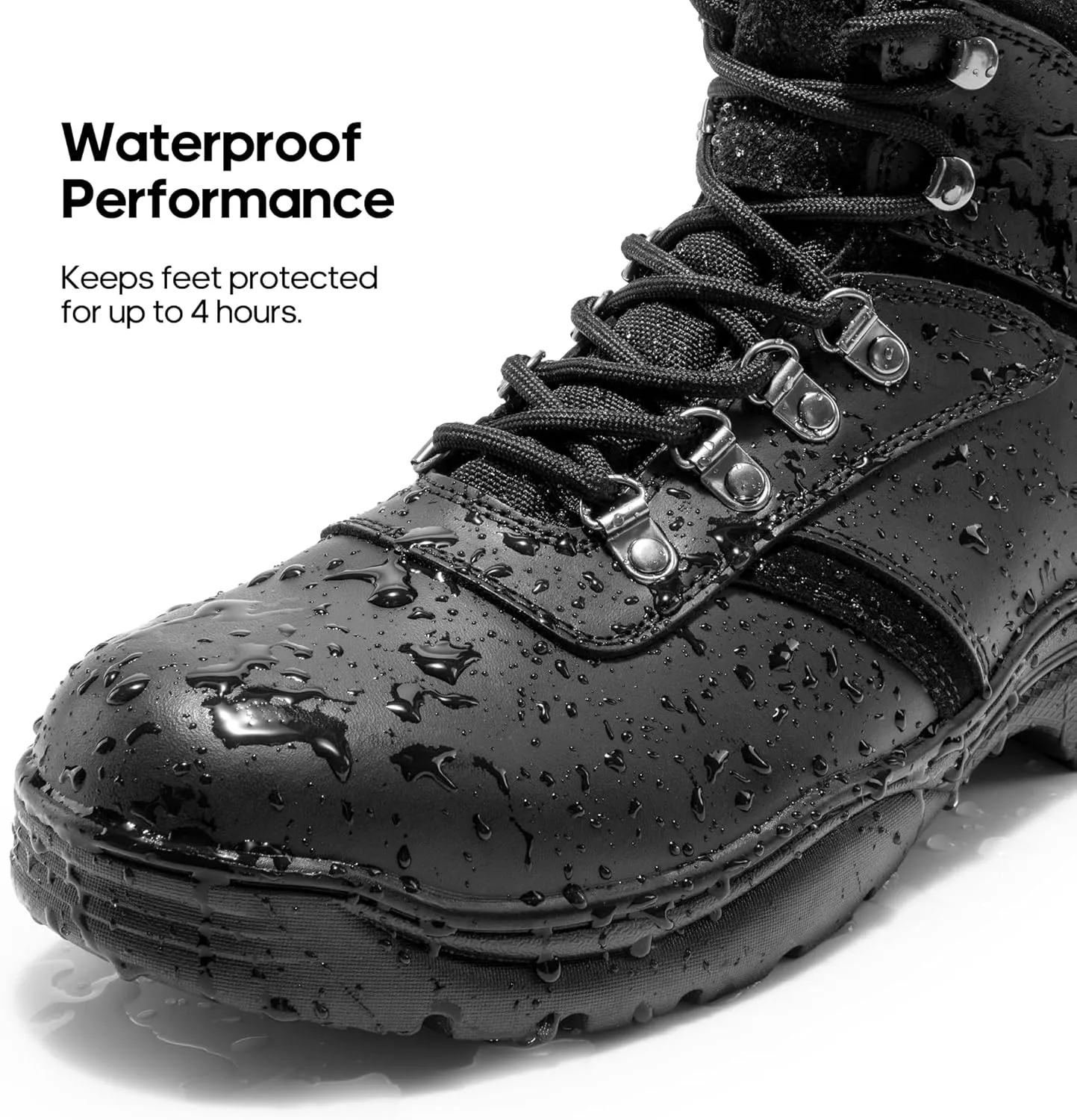 NORTIV 8 Men's Waterproof Work Boots Outdoor Hiking Mountaineering Trekking Leather Shoes