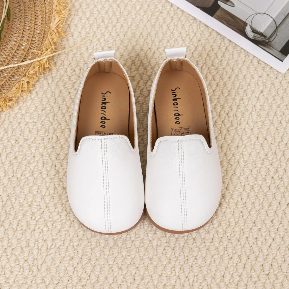 ohsofy Boys Girls Soft Slip-On Loafers Comfort Cozy Oxford Rubber Sole Casual Wedding Party Dress Shoes(Toddler/Little Kid)