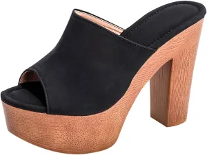 oiangi Heeled Sandals for Women Summer Fashion Fish Mouth Open Toe Straps Platform Chunky High Heels Comfortable Casual Sexy Slippers